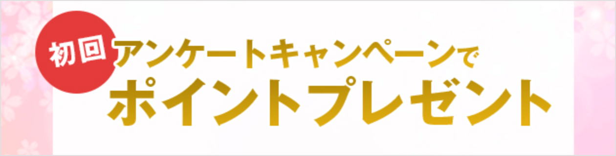 アンケートでポイントプレゼント