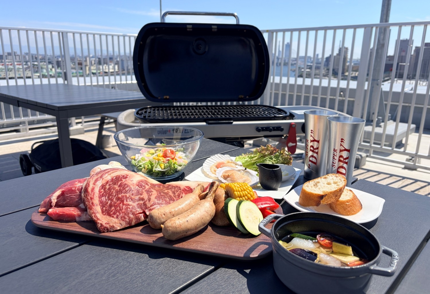 屋上BBQテラス ひなたの湯 ユニバーサルベイサイド - 天然温泉 ひなた