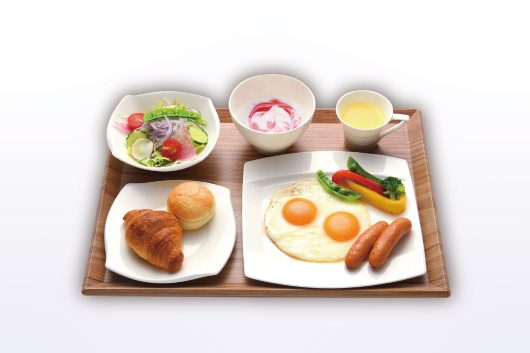 大阪の銭湯『ひなたの湯』レストランの洋朝食
